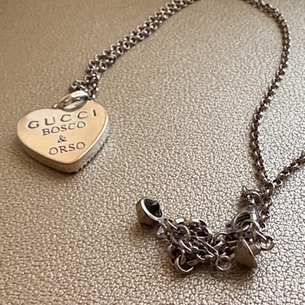 Gucci Silver Heart Charm Necklace - Picture 2 of 8